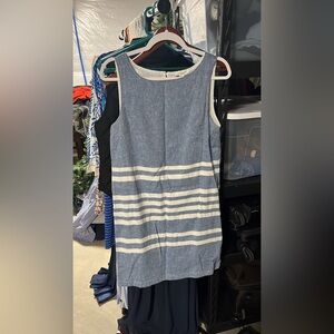 beachlunchlounge Blue and White Striped Dress